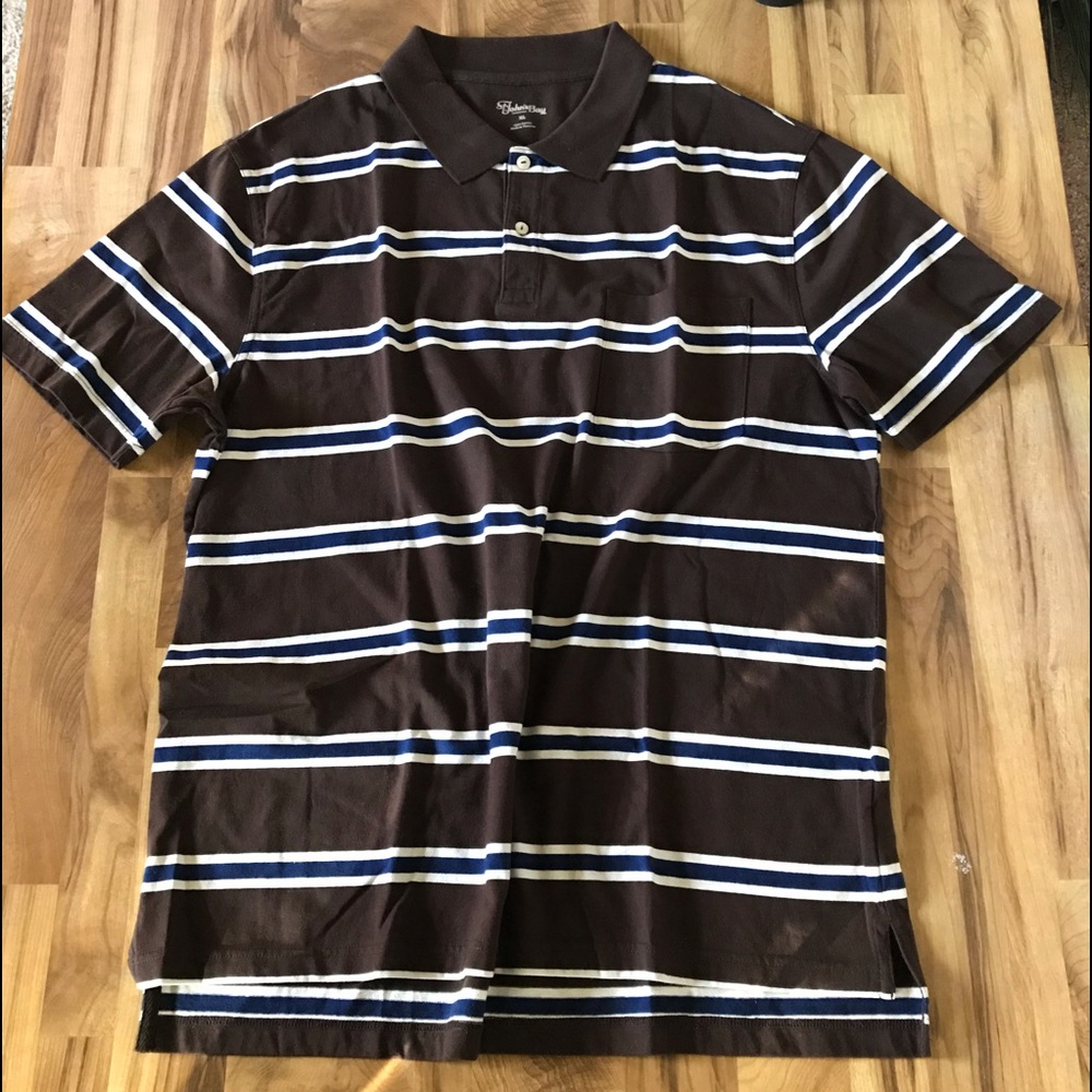 100% COTTON, CHOCOLATE BROWN, POLO SIZE XL